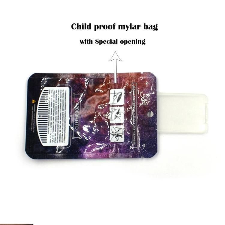 Custom Printed Child Resistant Small Mini Mylar Ziplock Bag Smell Proof Pouch