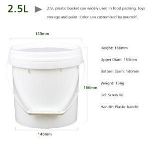 2.5 Liter Customized Ice Cream Plastic Bucket