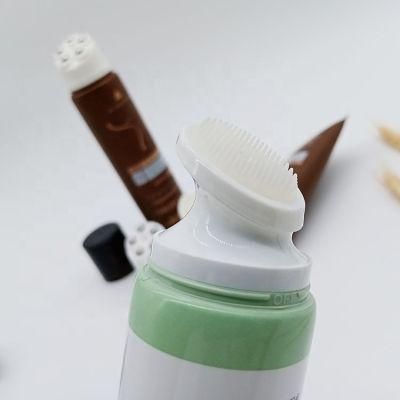Cosmetic Plastic Tube with Silicone Brush for Facial Cleanser