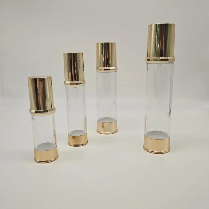 New Luxury Gold 15ml 20ml 30ml 50ml 100ml 120ml Airless Bottle