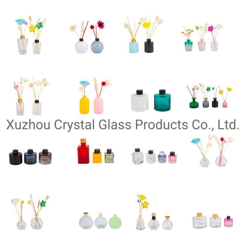 Clear 50ml Glass Perfume Bottle 100ml Empty Glass Round Perfume Bottle with EVA Bracket and Box