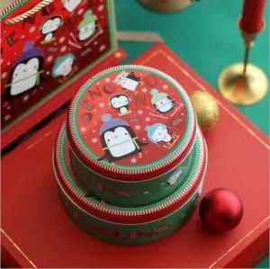 Custom Tin Cookies Packaging, Tin Round Container Packing, Wholesale Tea Tin