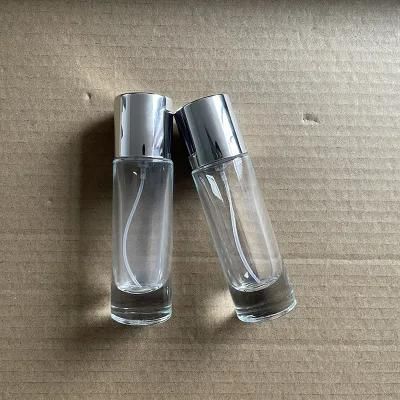 30ml Frosted Glass Bottle Cylinder Spray Screw Bottle with Cap