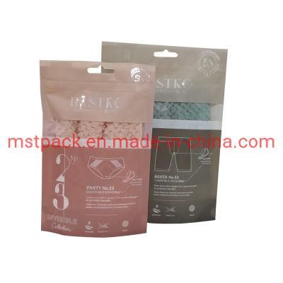 Biodegradable Flexible Clear Ziplock Doypack Bags Packaging for T-Shirt
