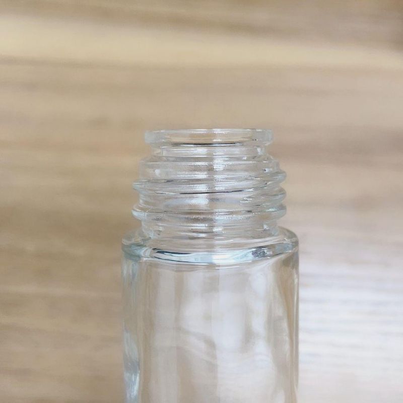30ml 50ml Glass Roll on Bottle with Plastic Roller Ball and Plastic Cap