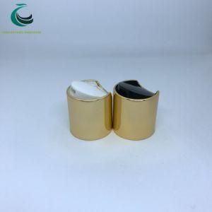 20/24/28mm Aluminum Shell Matte Gold Disc Top Cap for Lotion Bottle
