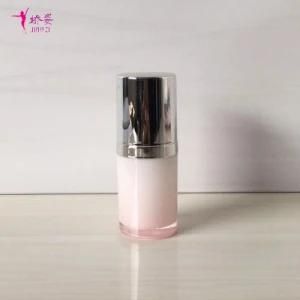 15ml Round Straight Shape Vacuum Press Pump Bottle for Skin Care Packaging