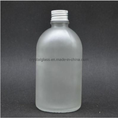 250ml 350ml 500ml New Boston Style Frosted Glass Round Beverage Bottles Milk /Juice Drinking Bottle for Sale