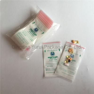 Custom Small Ziplock Medicine Pill Packaging Bags LDPE Plastic Pharmacy Bag for Hospital and Clinic
