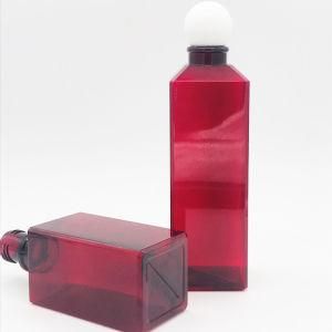 700ml 400ml PETG Plastic Transparent Square Bottles for Luxury Shampoo with Screw Cap