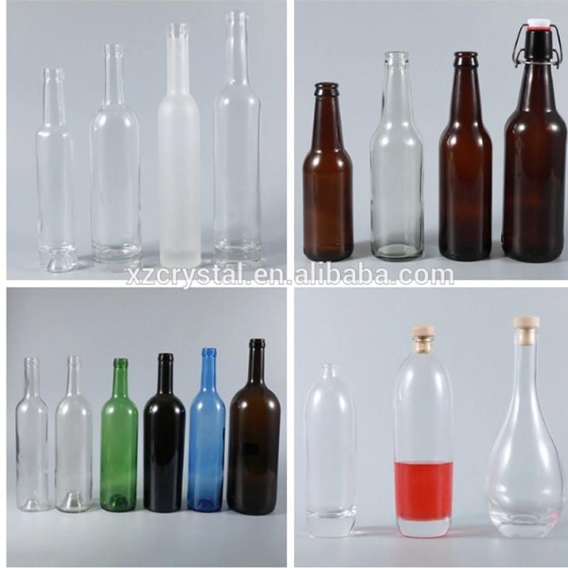 Wholesale Custom 350ml 500ml Juice Beverage Milk Glass Bottle Bottles with Metal Caps