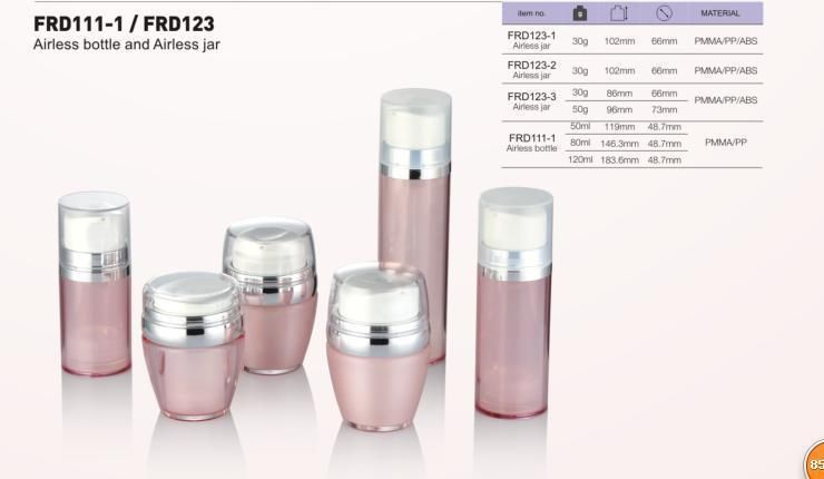 30ml Airless Jar Cosmetic Bottles 30ml Airless Jar for Face Wine Red Cosmetic Acrylic Jar