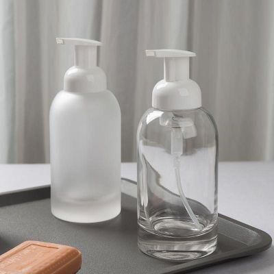 Hand Washing Glass Shampoo Bottles Body Wash Liquid Soap Dispenser Pump Bottle 250ml 375ml