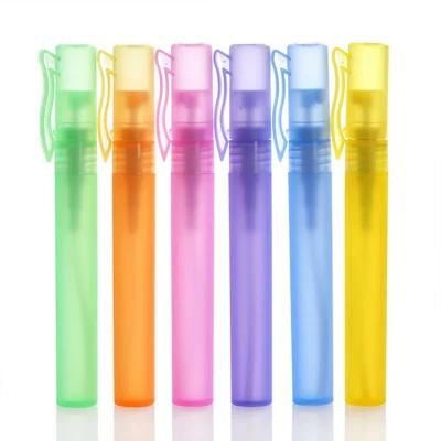 5ml 8ml 10ml Colorful Pocket Empty Mini Small Refillable Plastic Mist Sanitiser Spray Pen Perfume Bottle with Mist Sprayer
