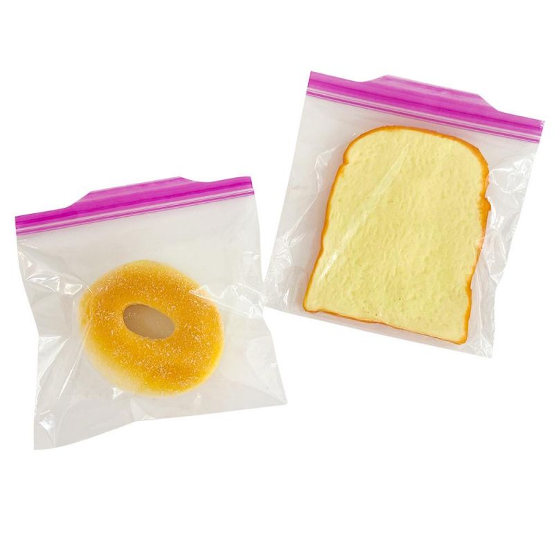 Sandwich Size Zipper Bag Food Packaging LDPE Zip Lock Bag Reusable