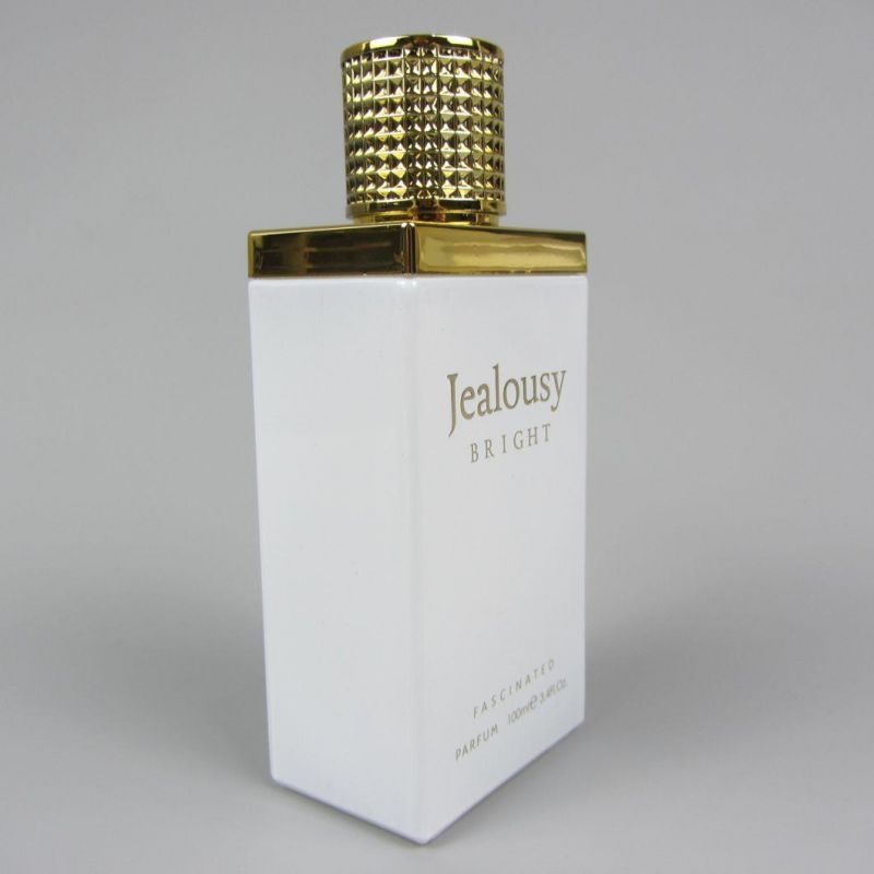 Flat Square Black Refillable Perfume Glass Bottle 100ml