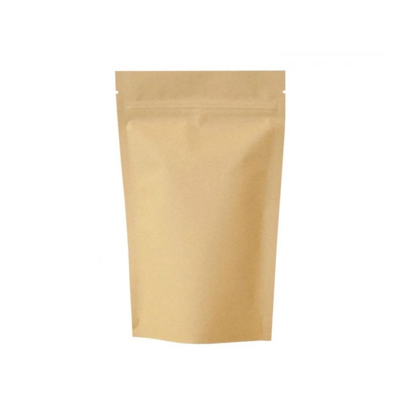 Eco-Friendly Coffee Bean Tea Pet Food Packaging Flat Bottom Bag 100% Compostable Biodegradable Kraft Paper Plastic Nutrition Powder Packing Bag 150g