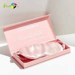 Pink Luxury Custom Cardboard Silk Eye Mask Gift Sleep Eyewear Packaging Box