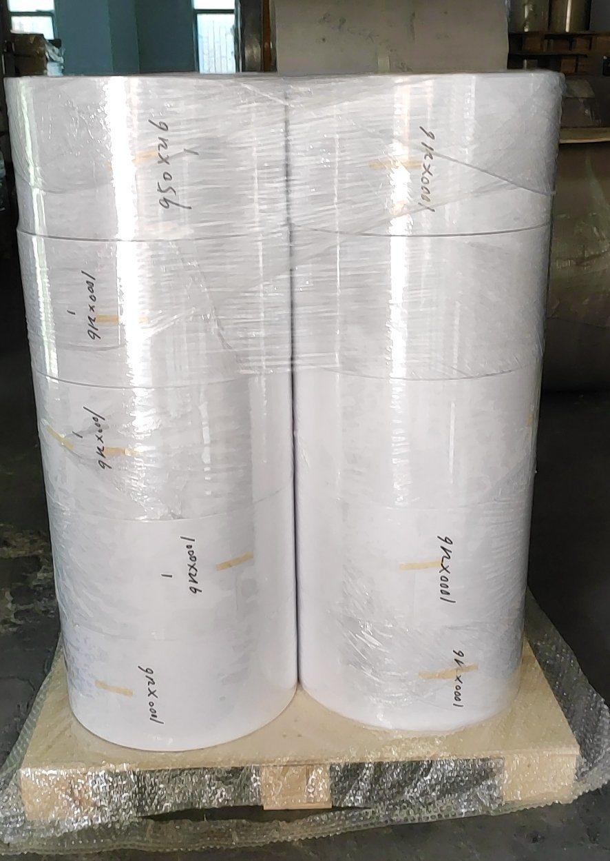 Adhesive Thermal Synthetic Paper in Jumbo Roll Raw Material for Thermal Label Transfer Stickers