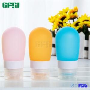 Medium Size Tsa Approved Leak Proof Food Grade Silicone Cosmetics Bottles, Blue