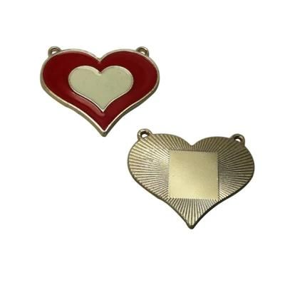 Bags Garments Accessories Heart Shaped Customized Metal Tag Metal Plate