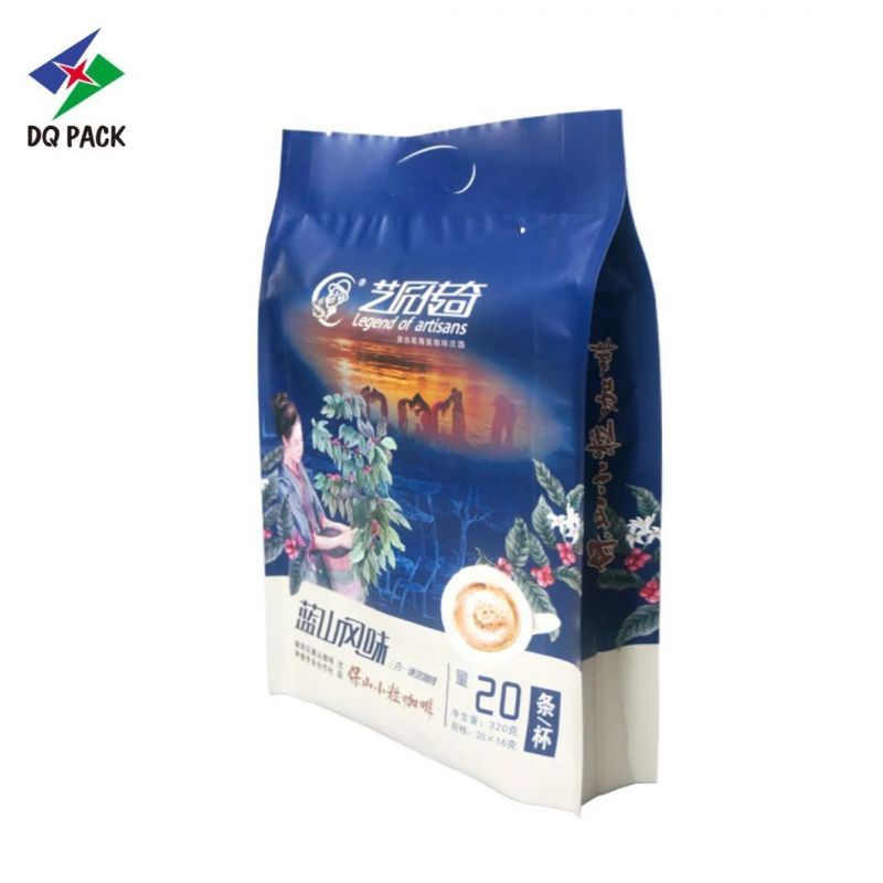 Dq Pack China Plastic Packaging Quad Seal Pouch Coffee Bag