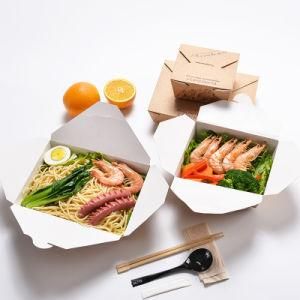 Compostable Eco Friendly Wholesale Kraft Lunch Food Paper Box