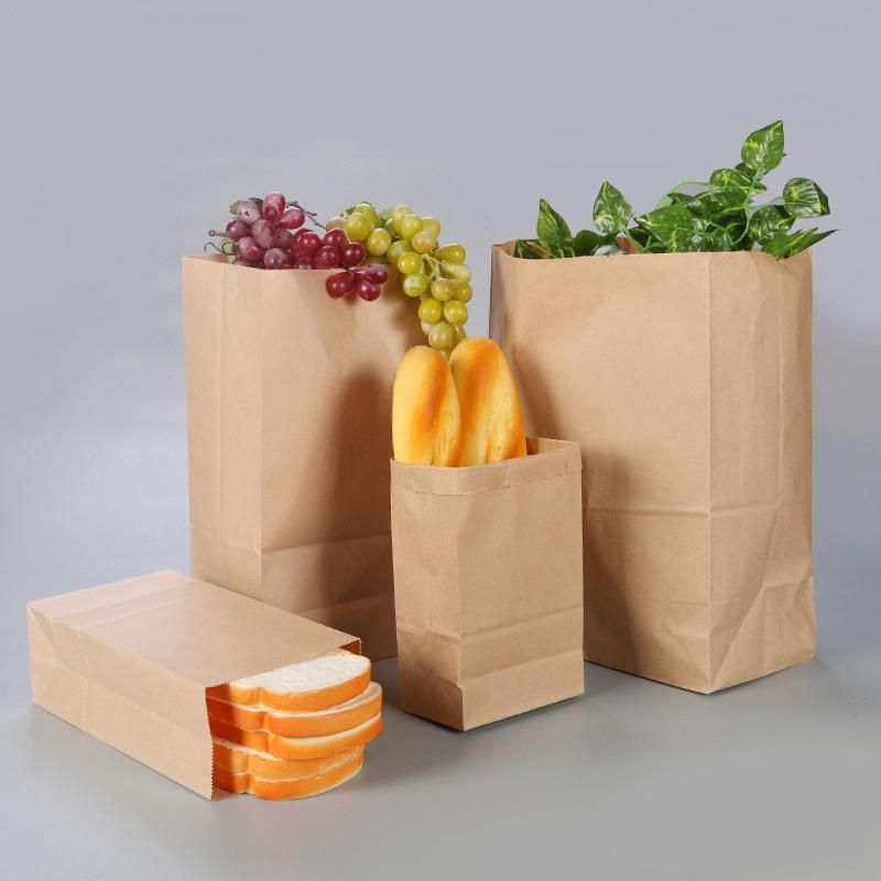 Custom Printed Disposable PE Foil Kraft Paper Bag for Fried Food