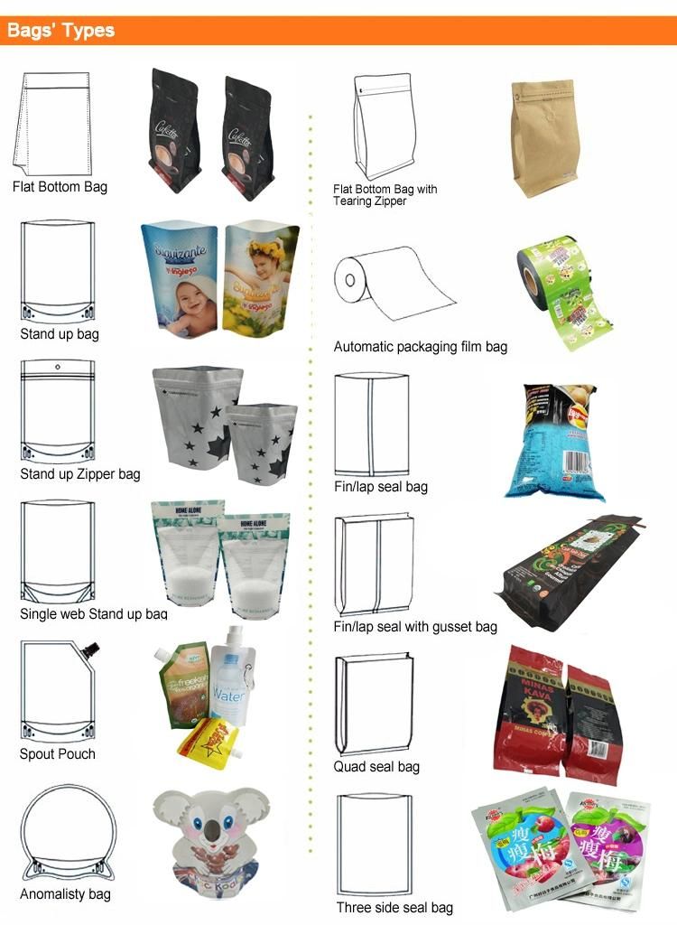 High Quality Eco Friendly Plastic Packaging Bags Customized Stand up Pouch Coffee Bean Bags with Zipper and Valve