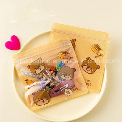 Three Side Seal One Side Clear Mylar Leaf Package Bags with Zipper Clear Front Mylar Bag