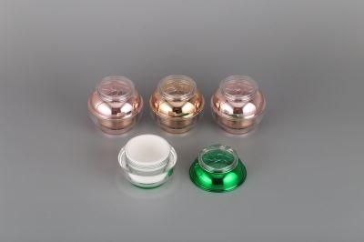 Empty Luxury Plastic Crown Shape Acrylic Cosmetic Jars Plastic Empty Golden Beauty Cream Container for Eye Cream Sample