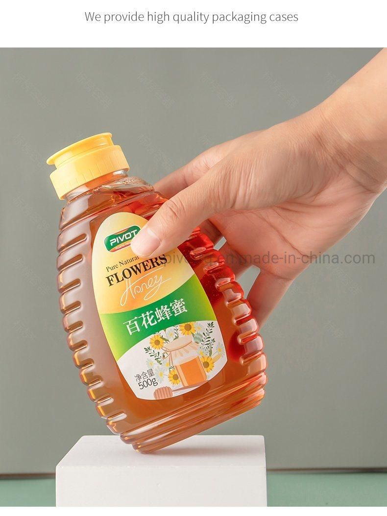 500g Honey Squeeze Bottle with Silicone Valve Cap for Honey Packaging