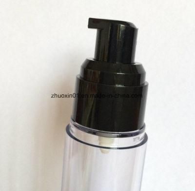 Acrylic Bottle with Black Airless Lotion Pump for Skincare Packaging