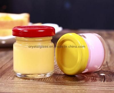 3oz Cheaper Mini Round Glass Bottle Honey 100ml with Golden Lid