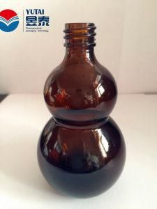 Hot Selling Gourd Shaped Amber Glass Bottle