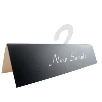 Customized Black Printed Fabric Material Hang Display Paper Card