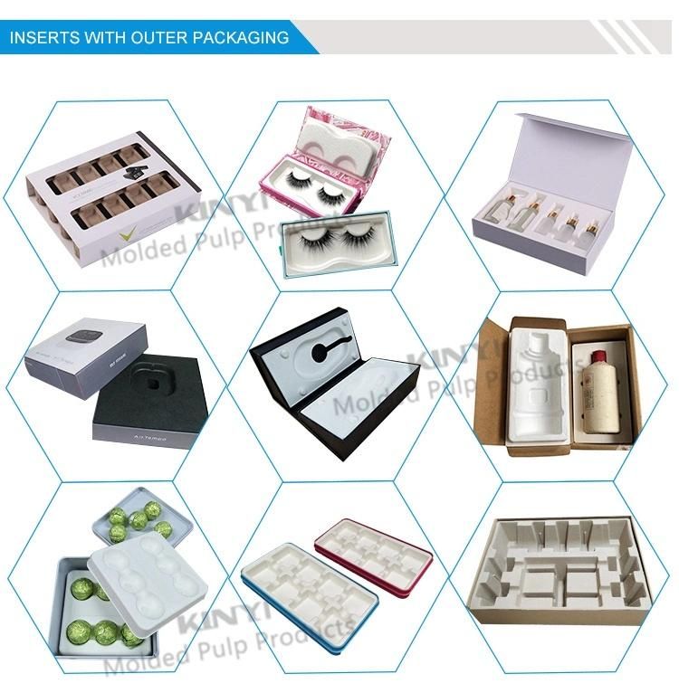 Custom Design Recyclable Molded Pulp Packaging Box with Insert Tray