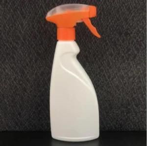 16oz Plastic HDPE Square Shape White Color Trigger Spray Cleaning Bottle
