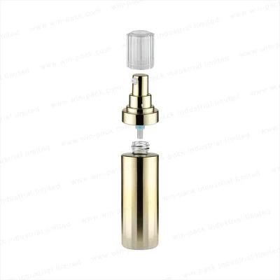 Winpack Gold Color Glass Cosmetic Skin Care Lotion Bottles with Pump 30ml 60ml 120ml