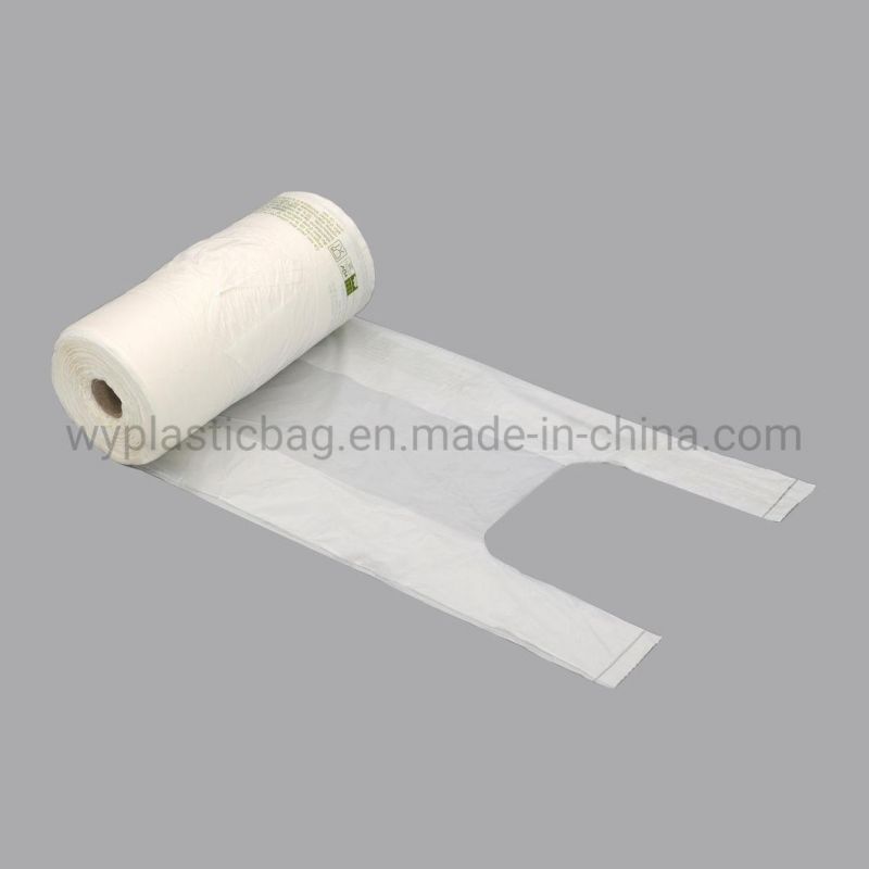 Custom Clear Fruit Vegetable Plastic Produce Bags on Roll, Corn Starch Biodegradable Food Packaging Bags