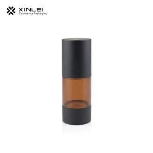 Superior Quality 50ml Amber Color Cosmetic Bottle with Black Bottom