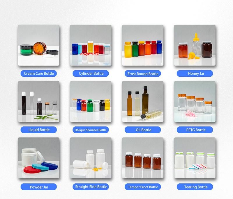 100ml Health Food Medicine Container Plastic Pet Round Vitamin Bottle