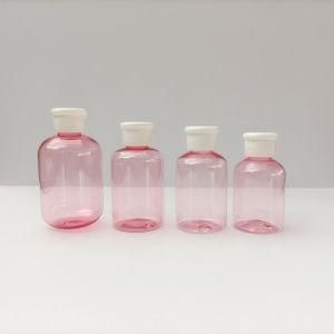 Pink Pet Cosmetic Bottles 100ml 120ml 150ml 200ml with Flip Cap