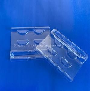Top Quality Clear Pet Plastic Blister Packaging Tray for 2 Pairs Eyelash Extension and 1 Glue