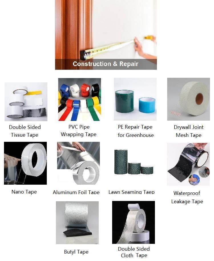 PVC Floor Marking Tape/Cloth Duct Tape/Aluminum Foil Tape/Masking Tape/Washi Tape/Acrylic Foam Tape/OPP Tape/Kraft Paper Tape/BOPP Tape/Packing Adhesive Tape