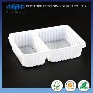 Disposable 2 Compartments Plastic PP Restaurant Fast Food Container Bento Box with QS Certificate Accredited