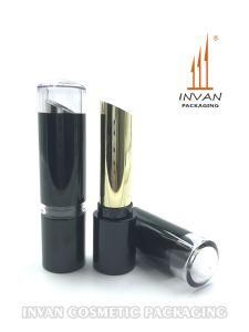 Elegant Clear Top Cap Round Plastic Packaging Lipstick Tube for Makeup