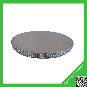 Round Silver 14inch Wedding Cake Base with Diamond Cover