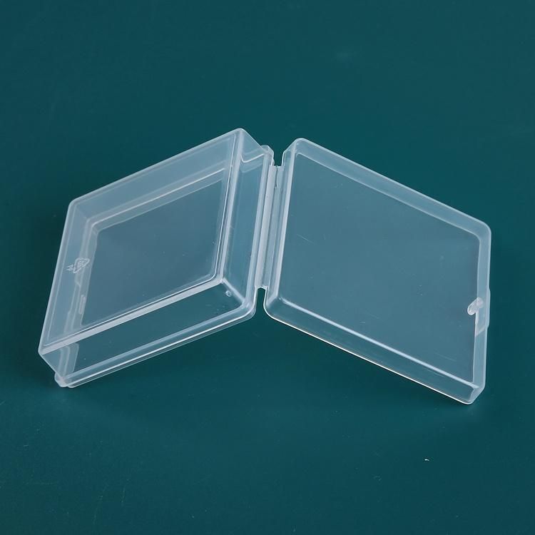 New Small PP Plastic Transparent with Lid Square Collection Container Cards Jewelry Storage Box