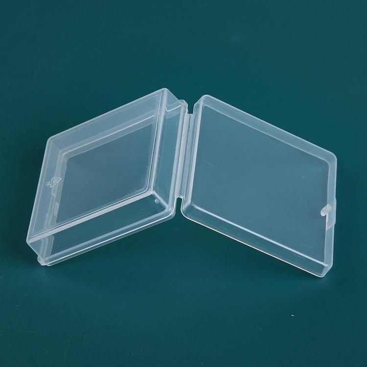 New Small PP Plastic Transparent with Lid Square Collection Container Cards Jewelry Storage Box